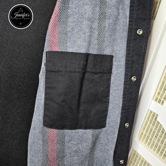 Carhartt Men's Black Rugged Flex® Relaxed Fit Fleece-Lined Shirt Jacket 2XL Tall - Picture 11 of 15